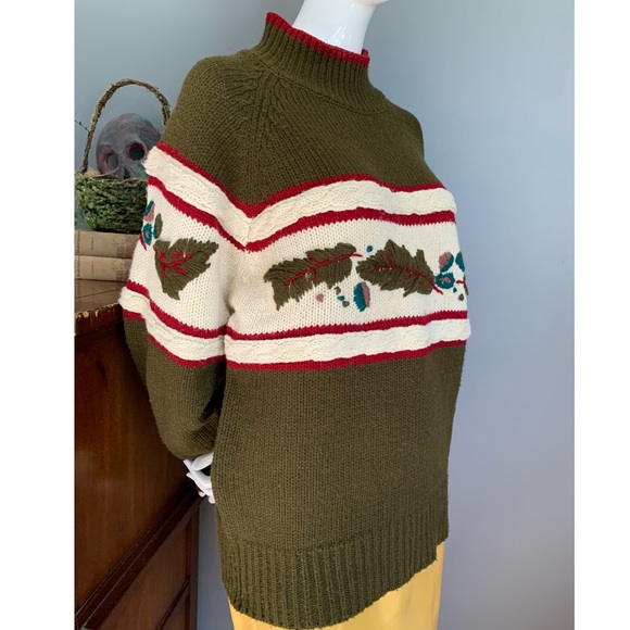 Vintage Ivy : leaf detail sweater - Picture 1 of 9